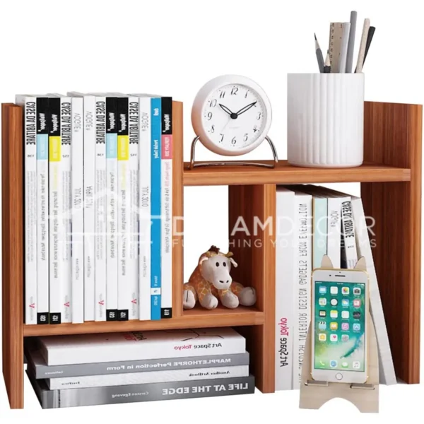 Wooden Desktop Organizer / Office Storage Bookrack / Bookshelf